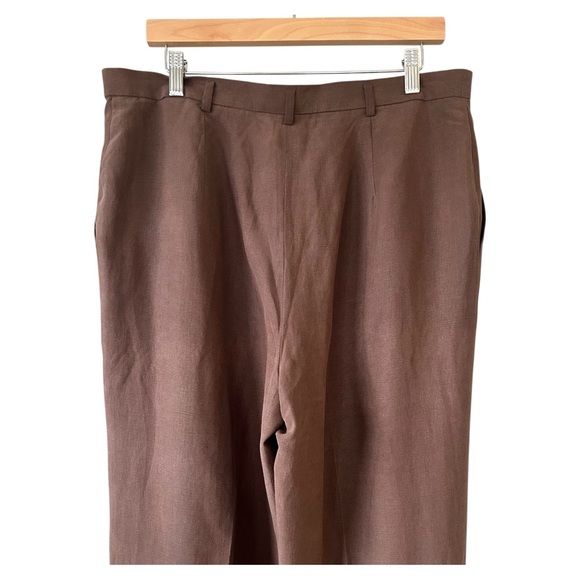 JONES NEW YORK Espresso Silk/Linen Panama Dress Slacks Size 16 NWT $119 Lined - Picture 4 of 5